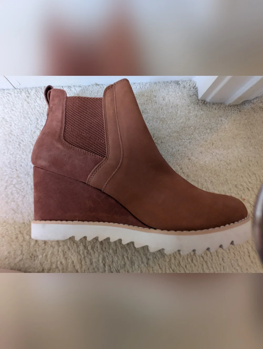 Toms Maggie Leather Lug Boots 10w NWOT - Picture 5 of 11